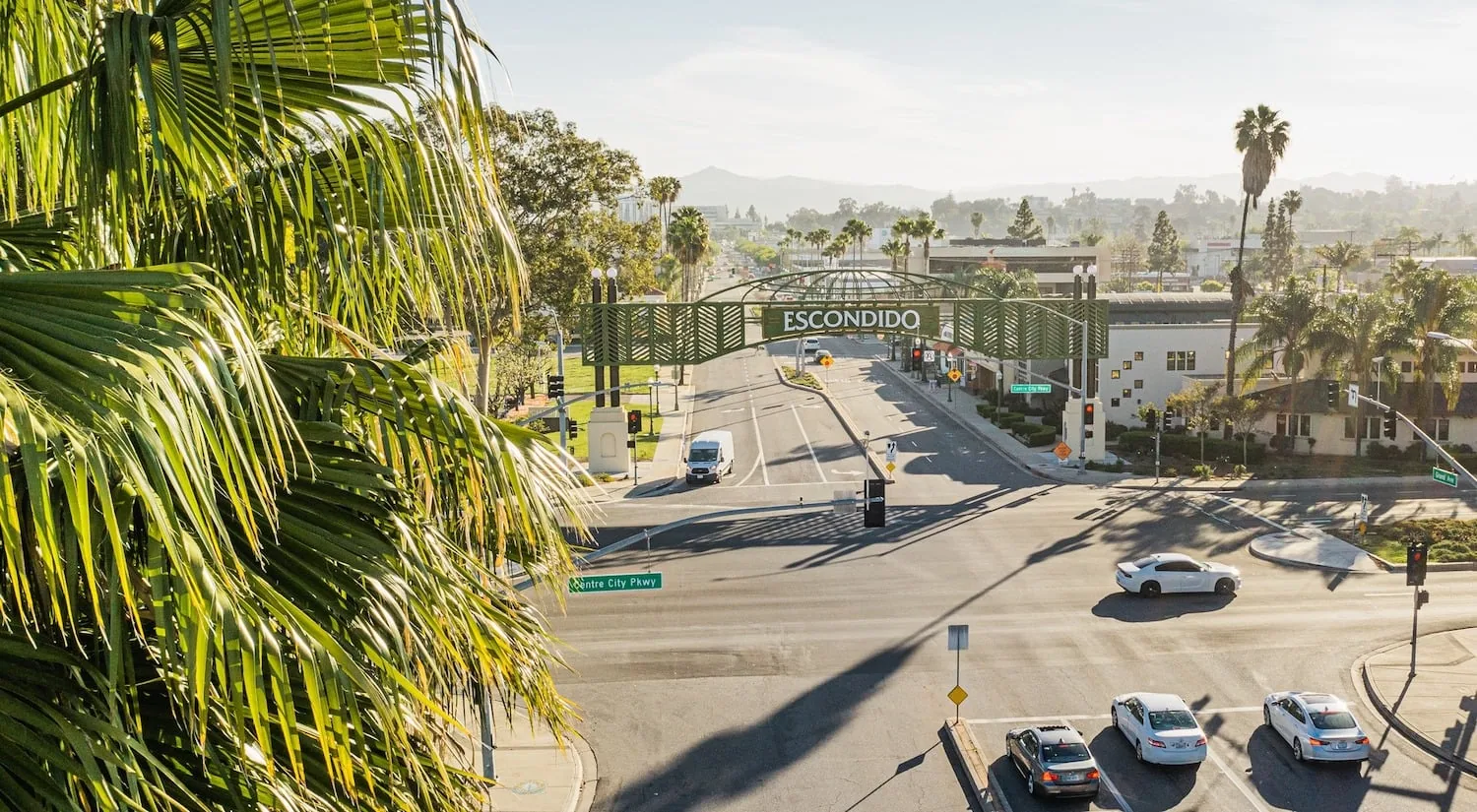 Escondido sign over Grand Avenue